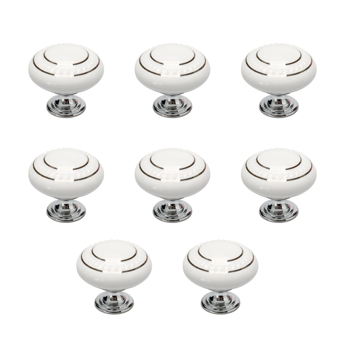 uxcell Uxcell Ceramic Vintage Knobs Drawer Pull Handle Cupboard Dresser 8pcs