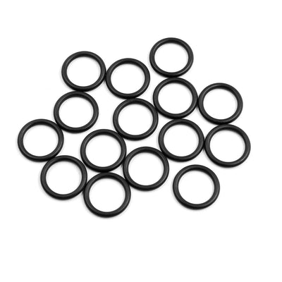 Harfington 15pcs Black NBR70 O-Ring Washer Sealing Gasket 15.5 x 2.6mm