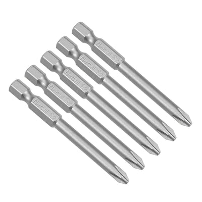Harfington 5 Pcs Magnetic Phillips Screwdriver Bits, Hex Shank S2 Power Tools
