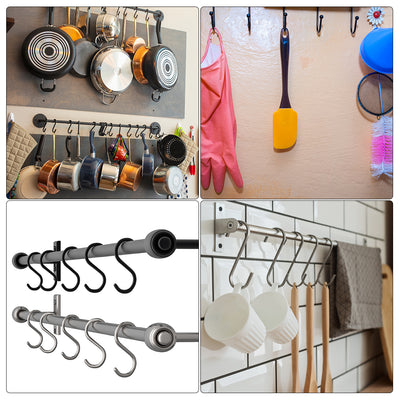 Harfington Uxcell Stainless Steel S Hooks 3.6" Flat S Shaped Hook Hangers 20pcs