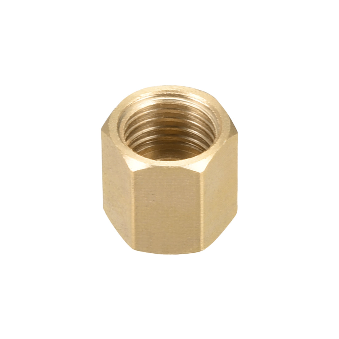 uxcell Uxcell Brass Female Pipe Fitting Valve Cap 1/4SAE Hex Head End Plug Connector 4pcs
