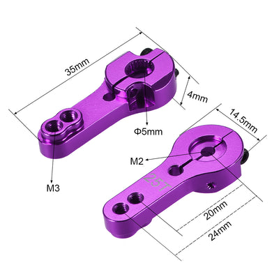 Harfington Uxcell Aluminum Servo Horn 25T M3 Thread Purple, for Futaba Savox Xcore HL HSP HD Power Go Tech