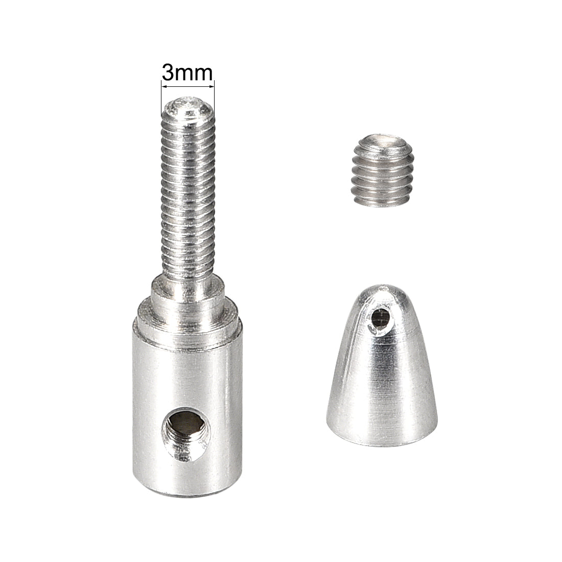 uxcell Uxcell RC Plane Airplane Spinner 3mm Shaft Motor Propeller Adaptor Pack of 4 PCS (2mm)