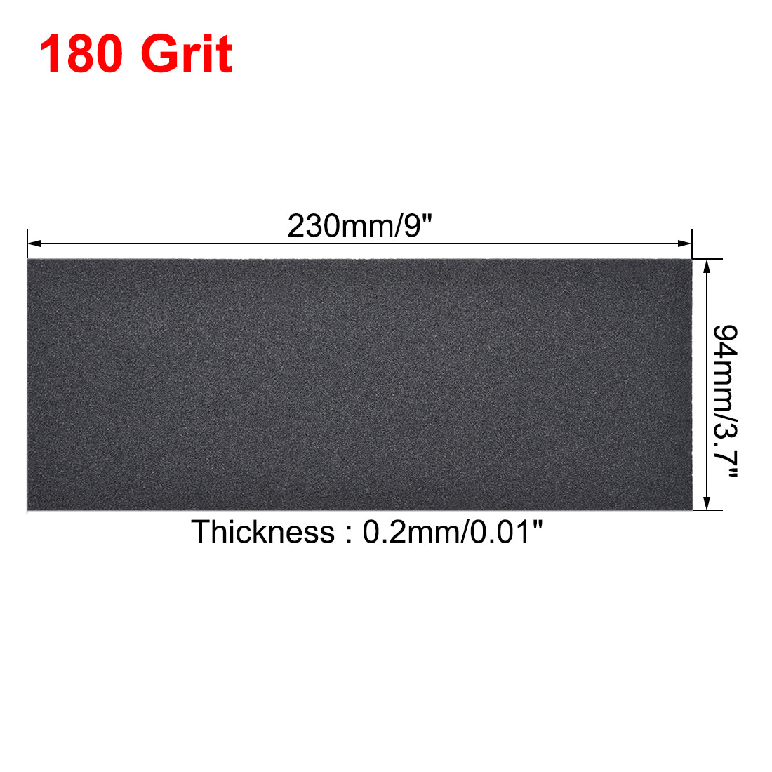 uxcell Uxcell Waterproof Sandpaper, Wet Dry Sand Paper Grit of 180, 9 x 3.7inch 15pcs