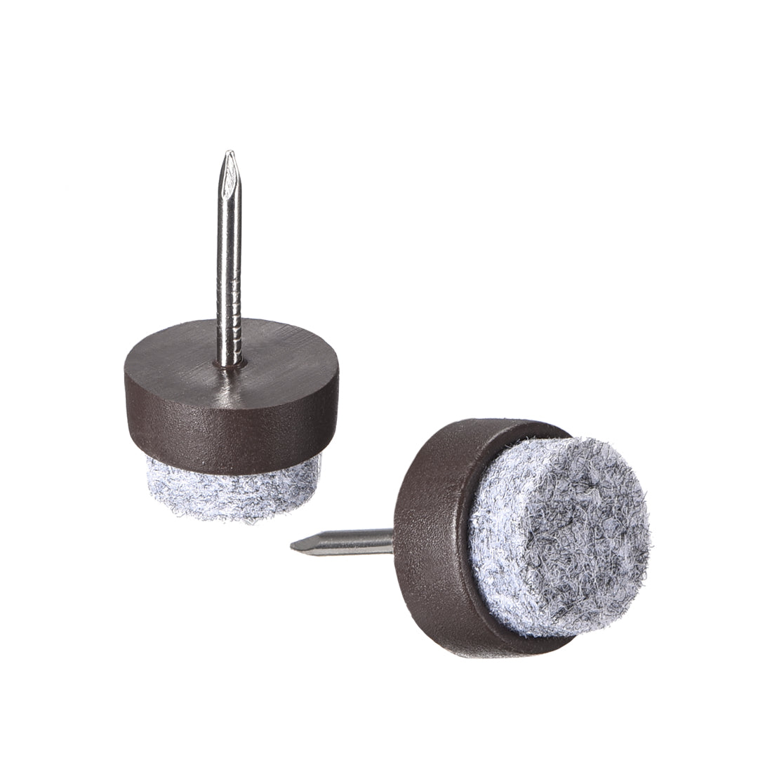 uxcell Uxcell Nail On Furniture Felt Pads Glide Chair Table Leg Protector 14mm Dia Brown 40pcs