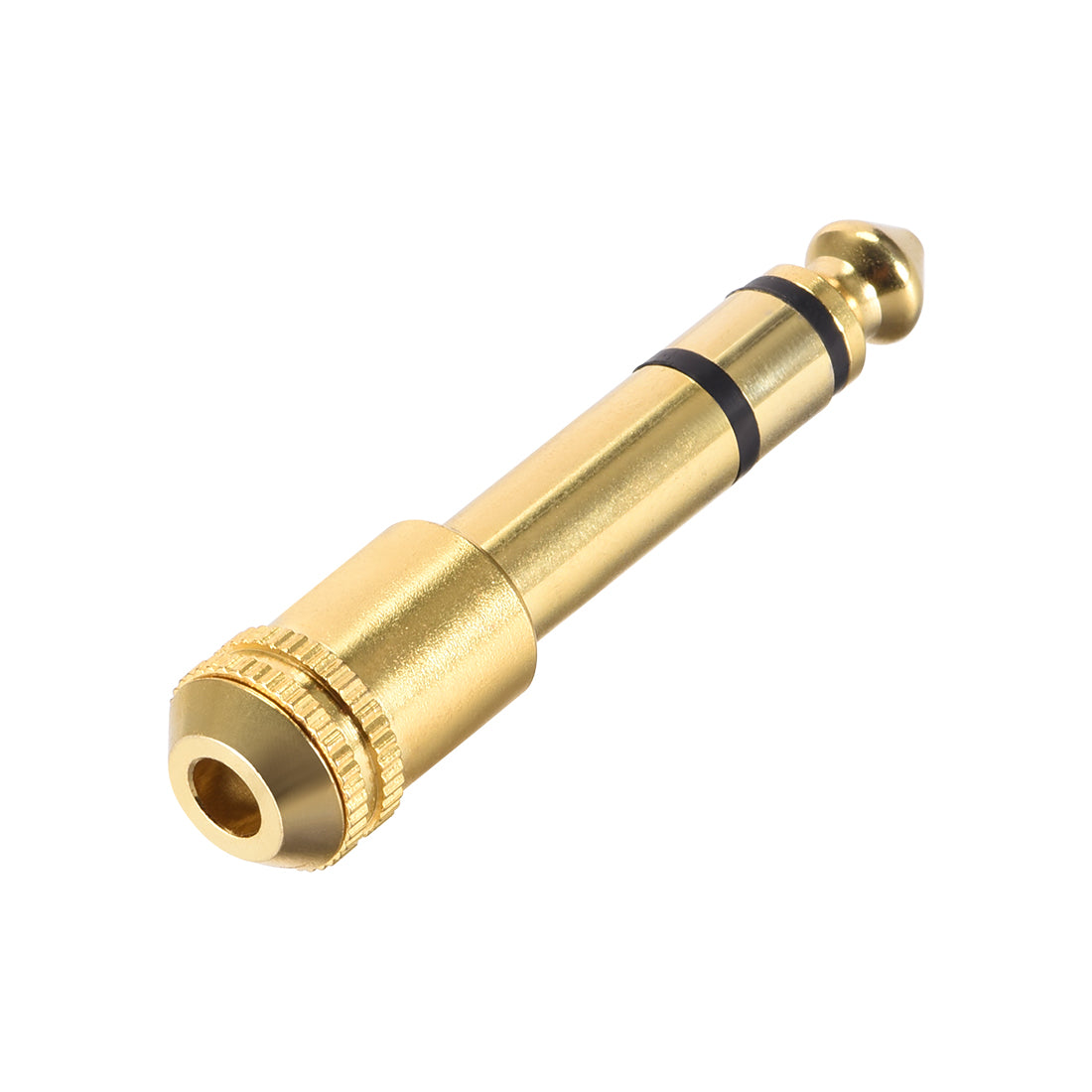 uxcell Uxcell 6.35mm Male to 3.5mm Female Connector Adapter Gold Plated for Stereo Audio Video AV TV Cable Convert