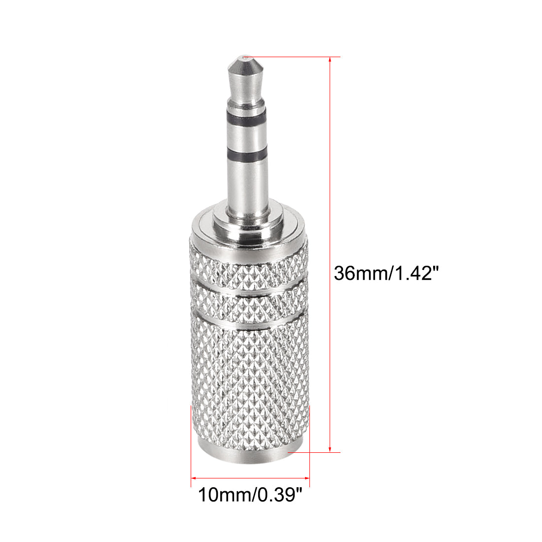 uxcell Uxcell 3.5mm Male to 2.5mm Female Stereo Audio Video Adapter Converter Zinc Alloy 4pcs