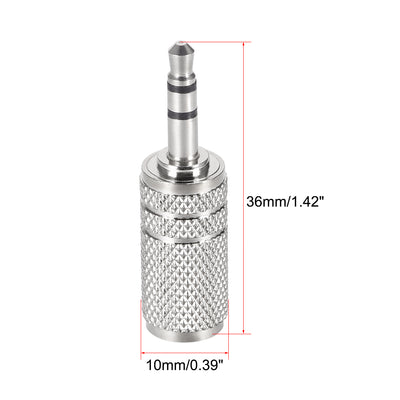 Harfington Uxcell 3.5mm Male to 2.5mm Female Stereo Audio Video Adapter Converter Zinc Alloy 4pcs