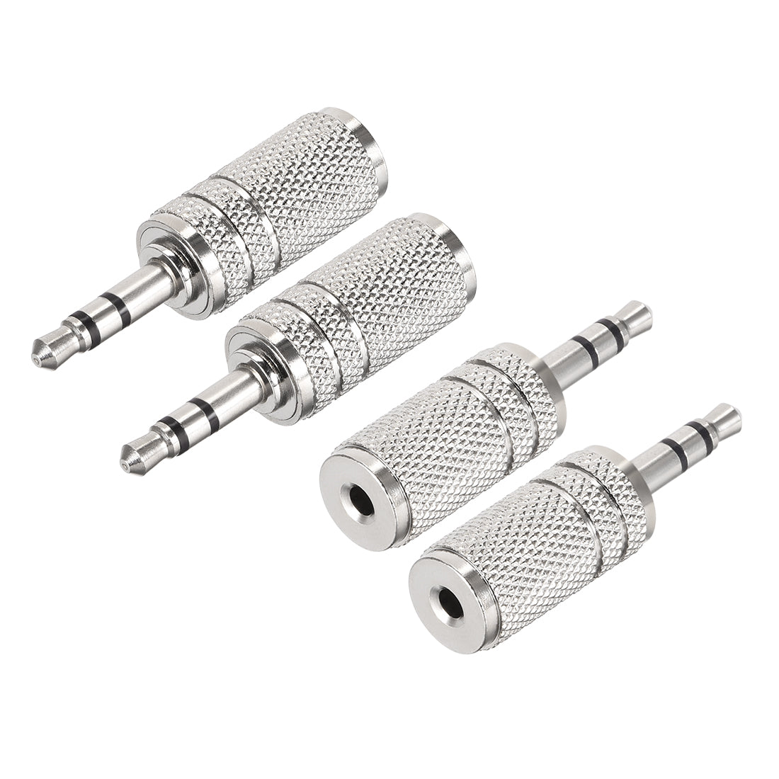 uxcell Uxcell 3.5mm Male to 2.5mm Female Stereo Audio Video Adapter Converter Zinc Alloy 4pcs