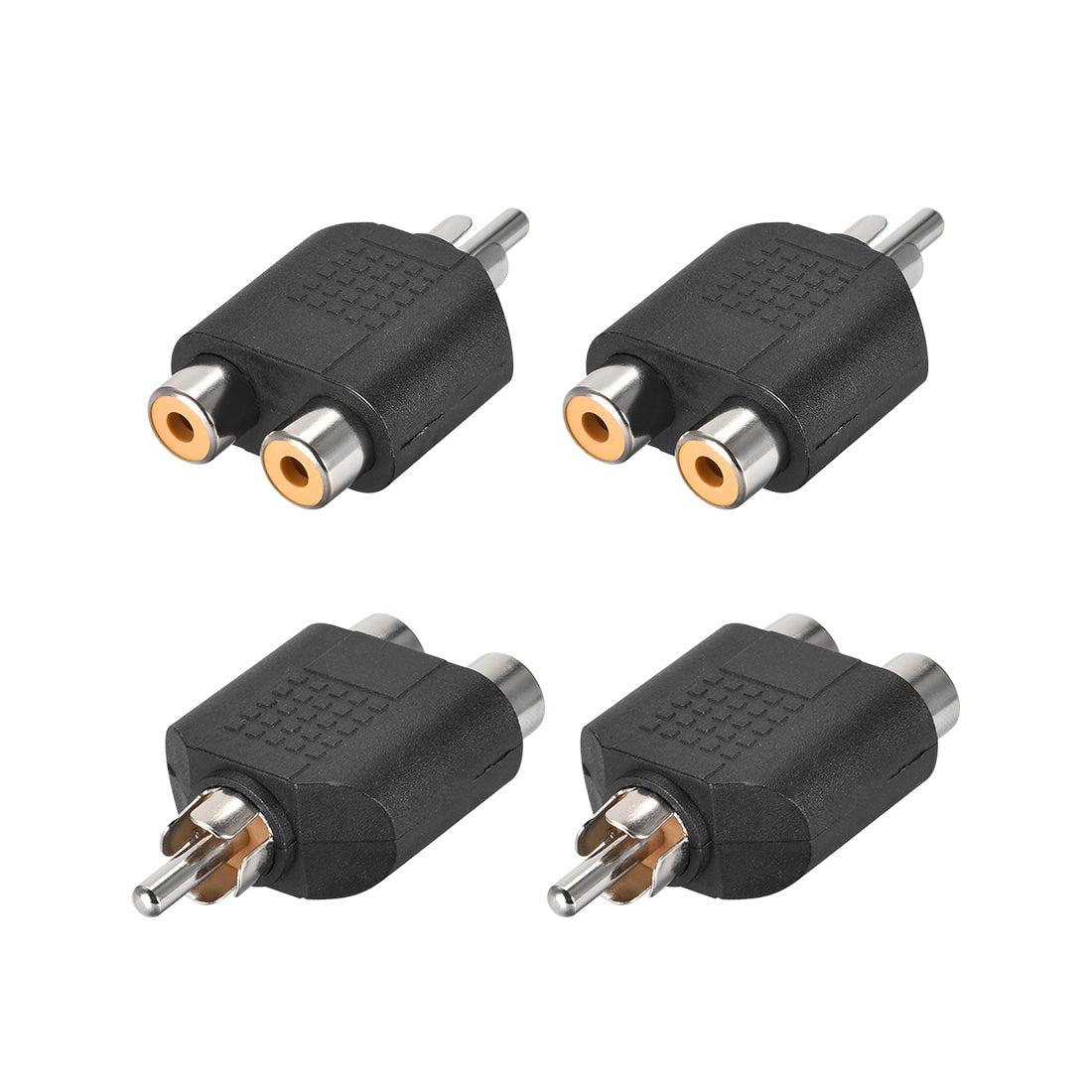 Harfington 5VA Plastic RCA Male to 2 Female Black 1M Splitter