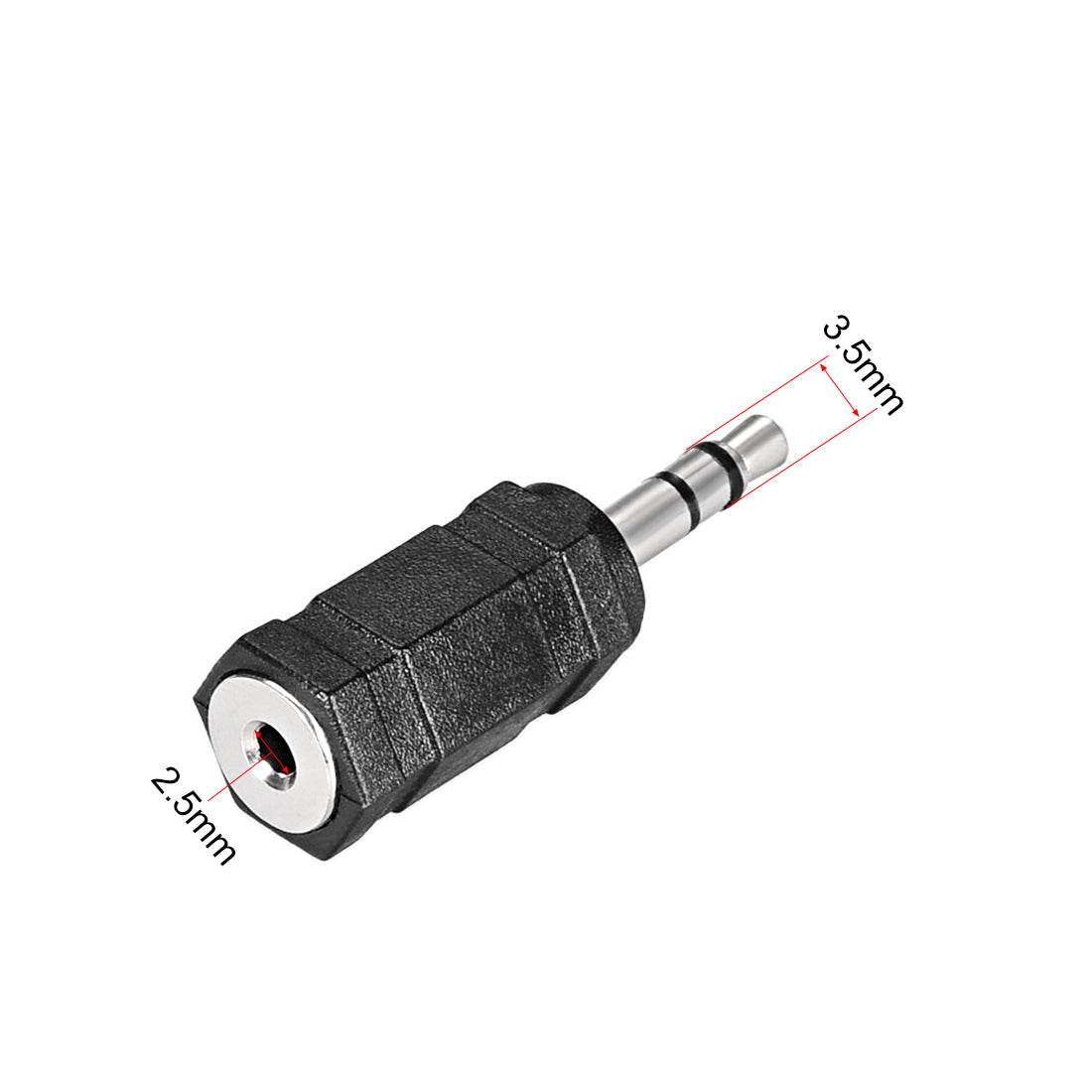 uxcell Uxcell 3.5mm Male to 2.5mm Female Connector Adapters 2Pcs for Stereo TV