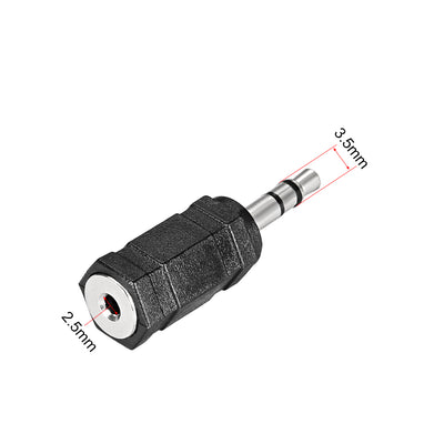 Harfington Uxcell 3.5mm Male to 2.5mm Female Connector Adapters 2Pcs for Stereo TV