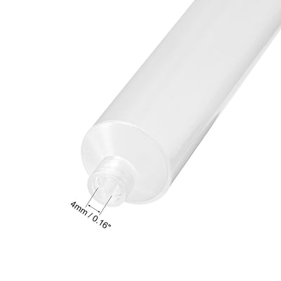 Harfington Uxcell 55CC/55ML Clear Adhesive Syringes Tube Sleeve with Piston for Industrial, 5 Pcs