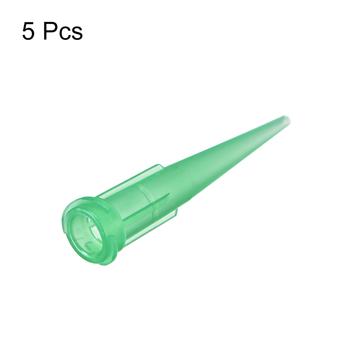 uxcell Uxcell Industrial Blunt Tip Tapered Dispensing Fill Needle 18ga X 1.26" Green 5pcs