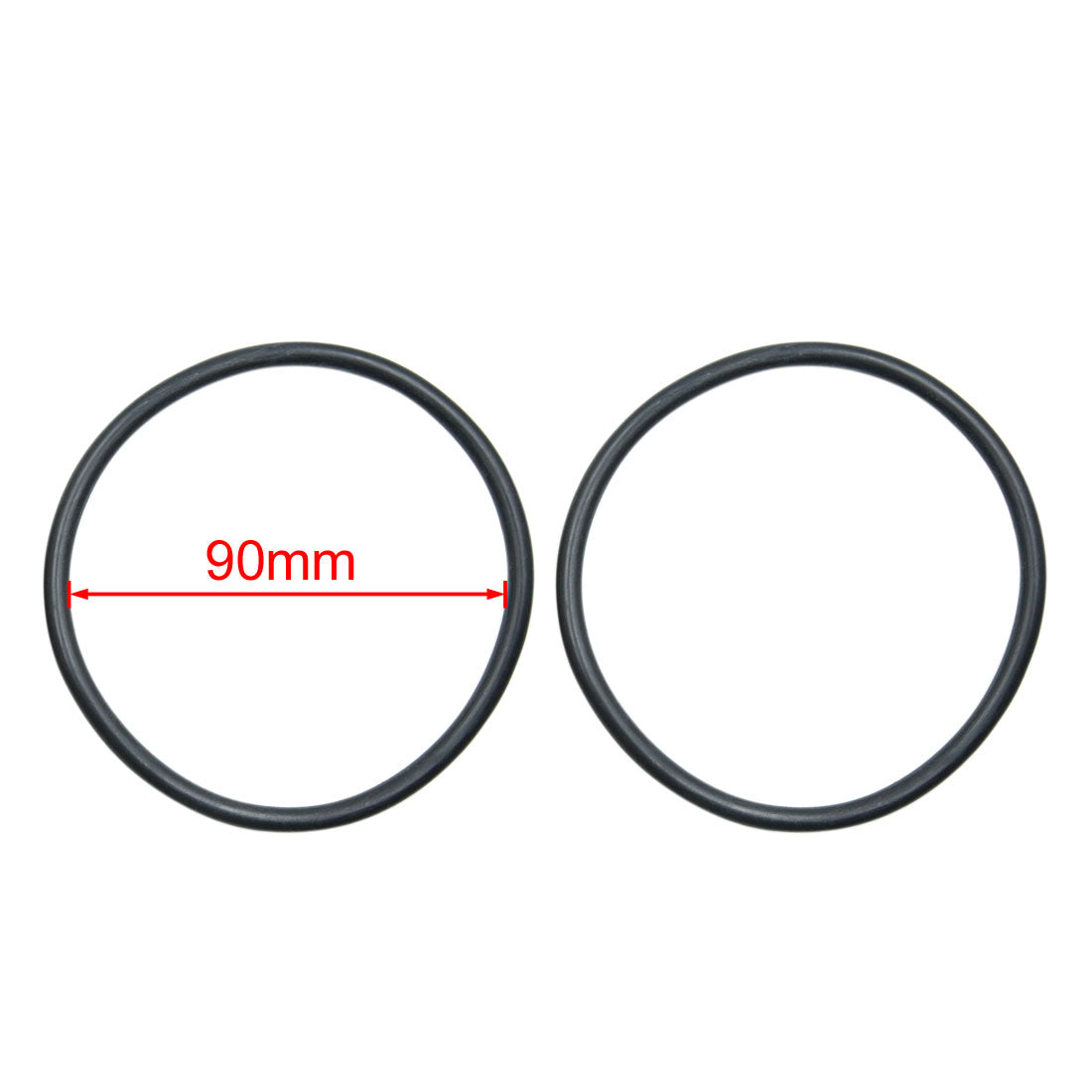 Harfington 5pcs Black NBR O-Ring Seal Gasket Washer 90mm x 5.3mm