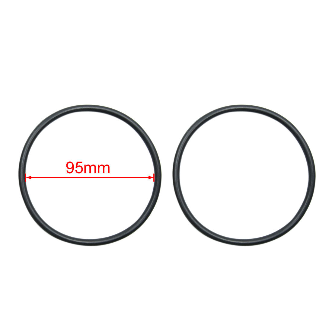 Harfington 10pcs Black NBR O-Ring Seal Gasket Washer 95mm x 5.3mm