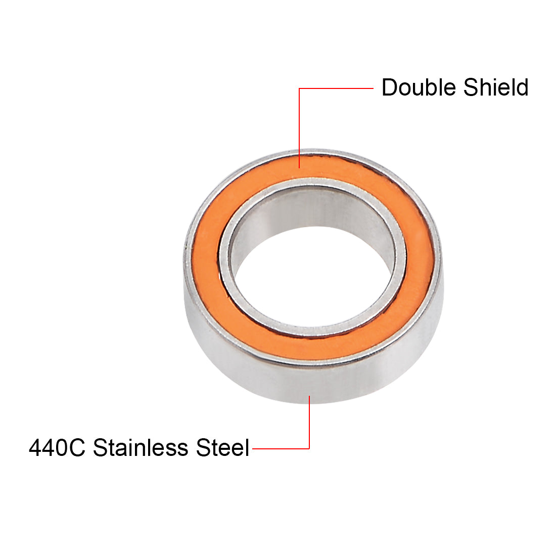 uxcell Uxcell SMR85C-2OS Hybrid Ceramic Ball Bearing 5x8x2.5mm ABEC-7 Stainless Steel Bearings