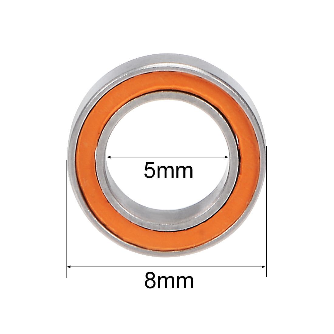 uxcell Uxcell SMR85C-2OS Hybrid Ceramic Ball Bearing 5x8x2.5mm ABEC-7 Stainless Steel Bearings