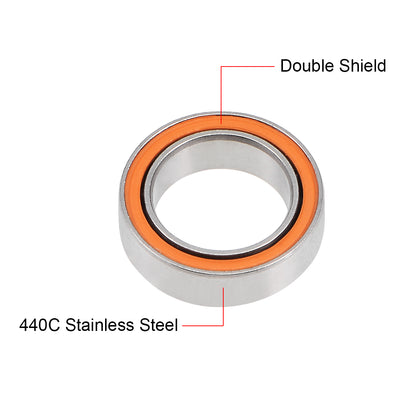 Harfington Uxcell SMR128C-2OS Hybrid Ceramic Ball Bearing 8x12x3.5mm ABEC-7 Stainless Steel Bearings