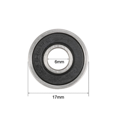 Harfington Uxcell Deep Groove Ball Bearings Double Seal Stainless Steel