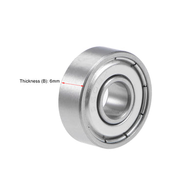 Harfington S606ZZ Stainless Steel Bearing 6x17x6mm Double Shielded 606Z Bearings (Z2 Lever)