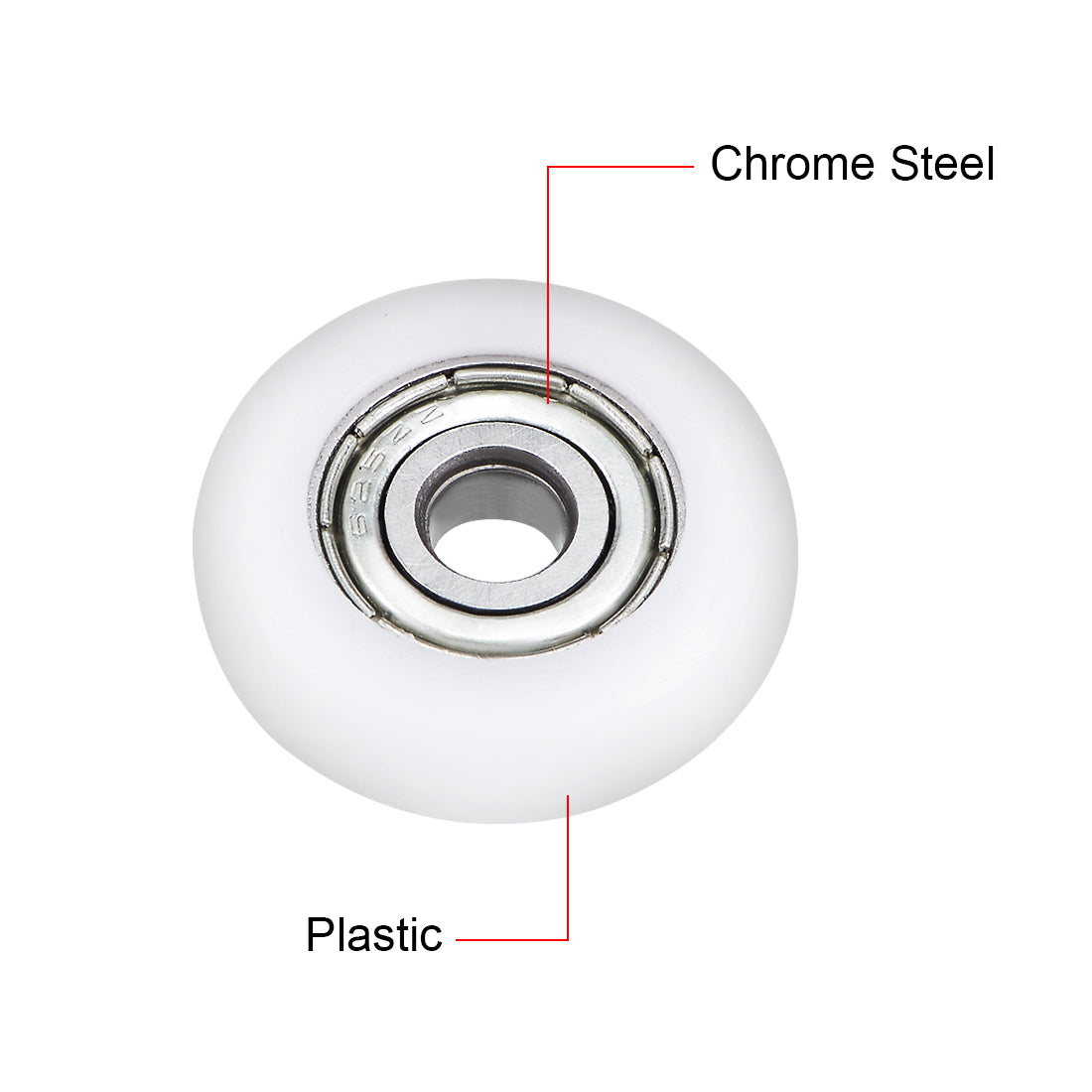 uxcell Uxcell 625ZZ Plastic Coated Ball Bearing 5x23x7mm for Door Windows Furniture Pulley 3pcs