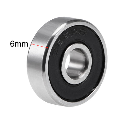 Harfington 626-2RS Deep Groove Ball Bearing 6x19x6mm Double Sealed Chrome Steel Bearings