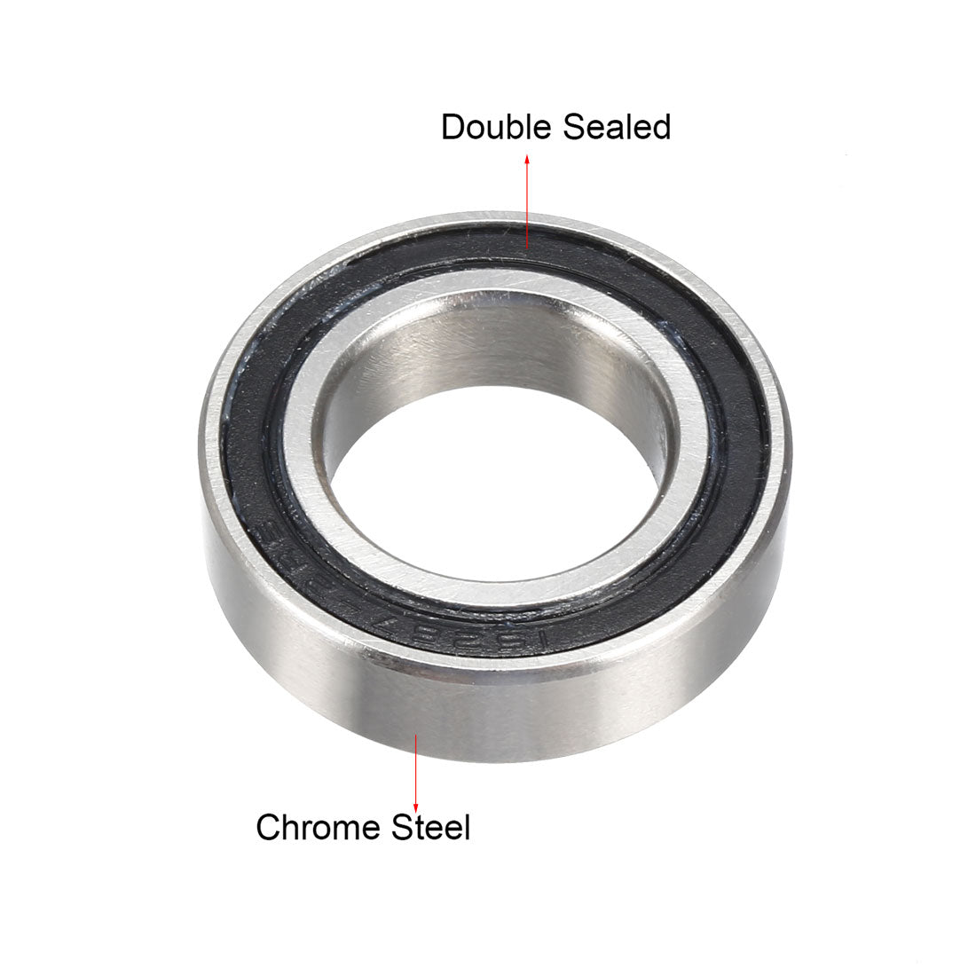 uxcell Uxcell MR15267-2RS Deep Groove Ball Bearing 15x26x7mm Double Sealed Chrome Bearings