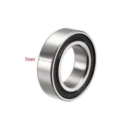 Harfington Uxcell MR15267-2RS Deep Groove Ball Bearing 15x26x7mm Double Sealed Chrome Bearings