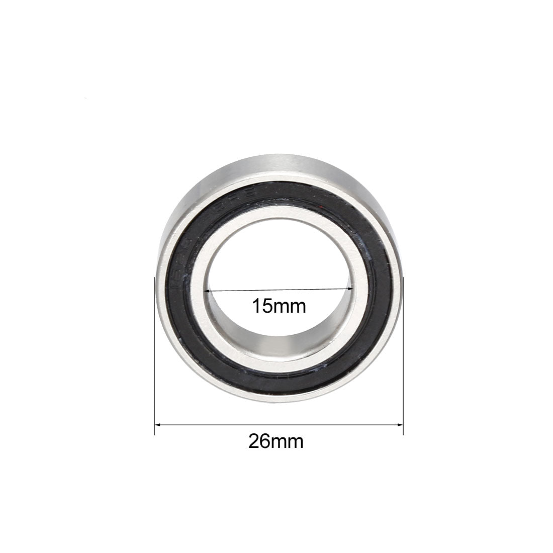 uxcell Uxcell MR15267-2RS Deep Groove Ball Bearing 15x26x7mm Double Sealed Chrome Bearings