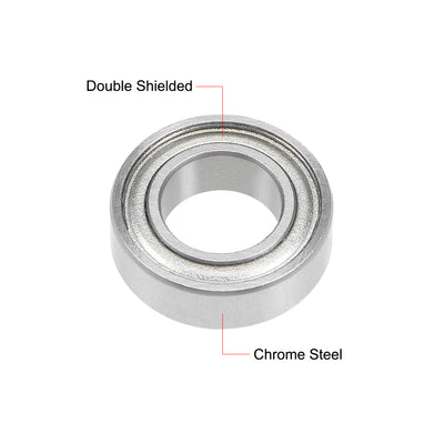 Harfington MR137ZZ Deep Groove Ball Bearing 7x13x4mm Shielded Chrome Z2 Bearings 2pcs