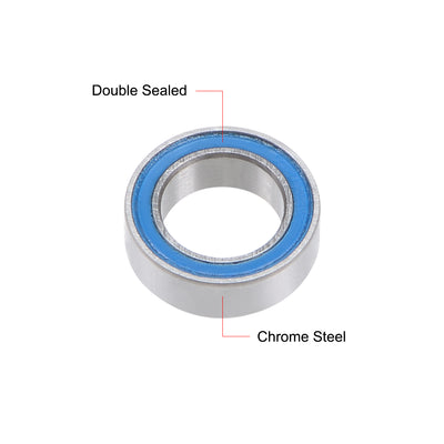 Harfington MR85-2RS Deep Groove Ball Bearing 5x8x2.5mm Double Sealed Chrome Steel Bearings