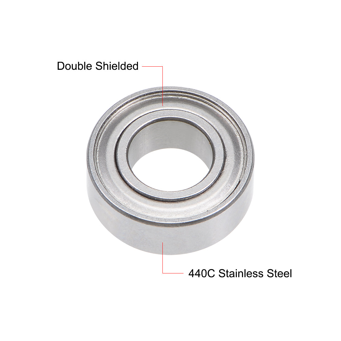 uxcell Uxcell S687ZZ Stainless Steel Ball Bearing 7x14x5mm Double Shielded 687Z Bearings