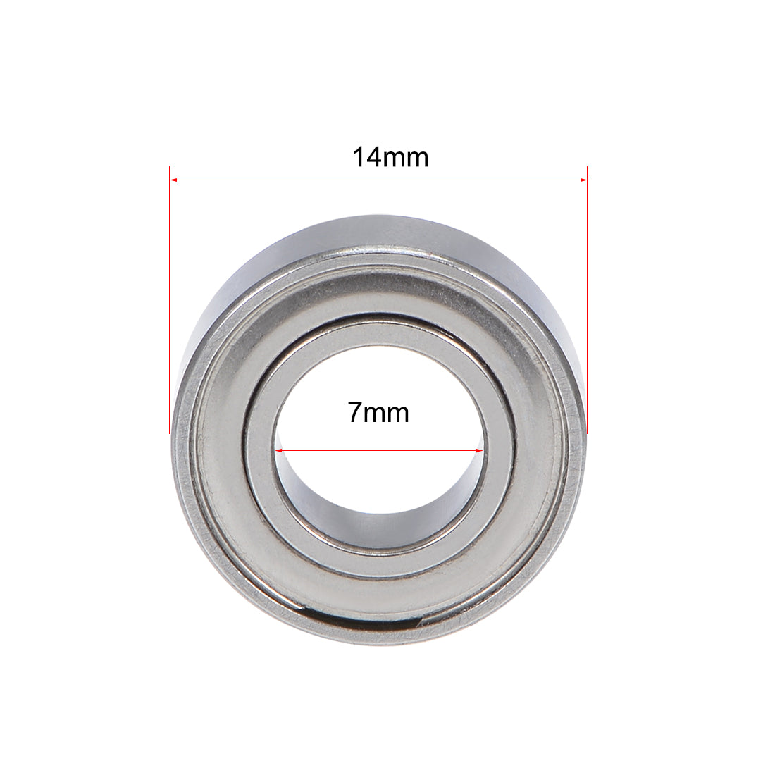 uxcell Uxcell S687ZZ Stainless Steel Ball Bearing 7x14x5mm Double Shielded 687Z Bearings
