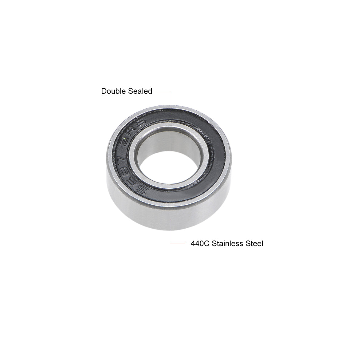 Harfington S687-2RS Stainless Steel Ball Bearing 7x14x5mm Double Sealed 687RS Bearings