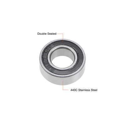Harfington S687-2RS Stainless Steel Ball Bearing 7x14x5mm Double Sealed 687RS Bearings