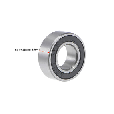 Harfington S687-2RS Stainless Steel Ball Bearing 7x14x5mm Double Sealed 687RS Bearings