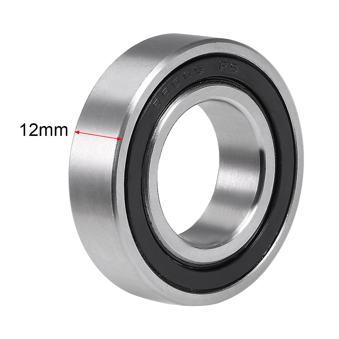 uxcell Uxcell S6005-2RS Stainless Steel Ball Bearing 25x47x12mm Double Sealed 6005RS Bearings