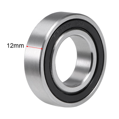 Harfington Uxcell S6005-2RS Stainless Steel Ball Bearing 25x47x12mm Double Sealed 6005RS Bearings