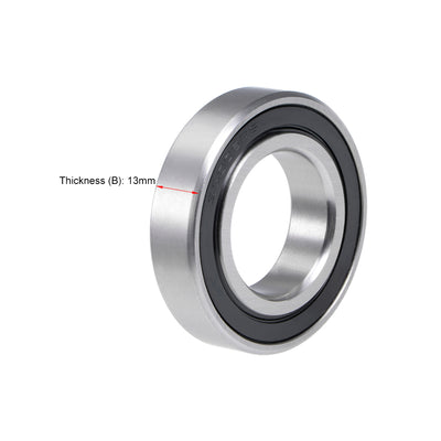 Harfington Uxcell S6006-2RS Stainless Steel Ball Bearing 30x55x13mm Double Sealed 6006RS Bearings
