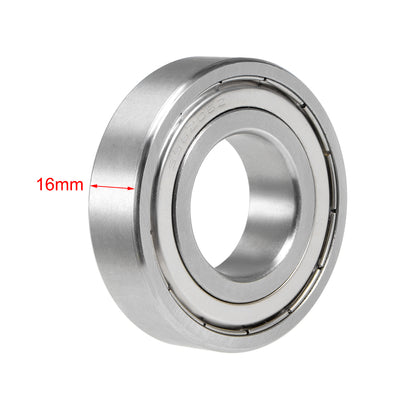 Harfington Uxcell S6206ZZ Stainless Steel Ball Bearing 30x62x16mm Double Shielded 6206Z Bearings