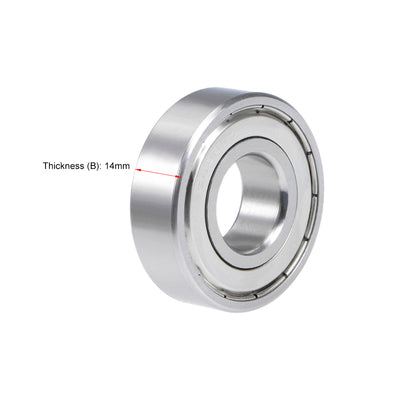 Harfington S6204ZZ Stainless Steel Ball Bearing 20x47x14mm Double Shielded Bearings