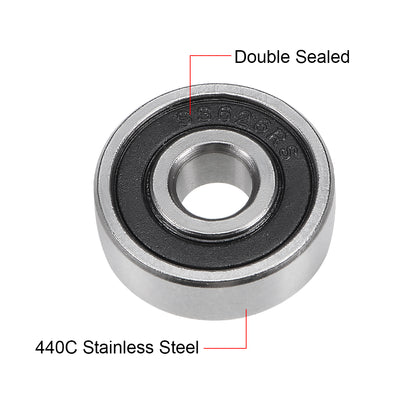 Harfington S626-2RS Stainless Steel Ball Bearing 6x19x6mm Double Sealed 626RS Bearings