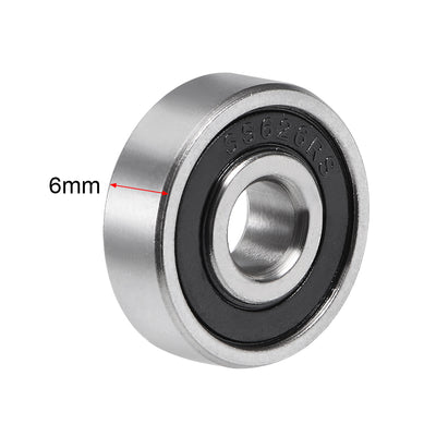 Harfington S626-2RS Stainless Steel Ball Bearing 6x19x6mm Double Sealed 626RS Bearings