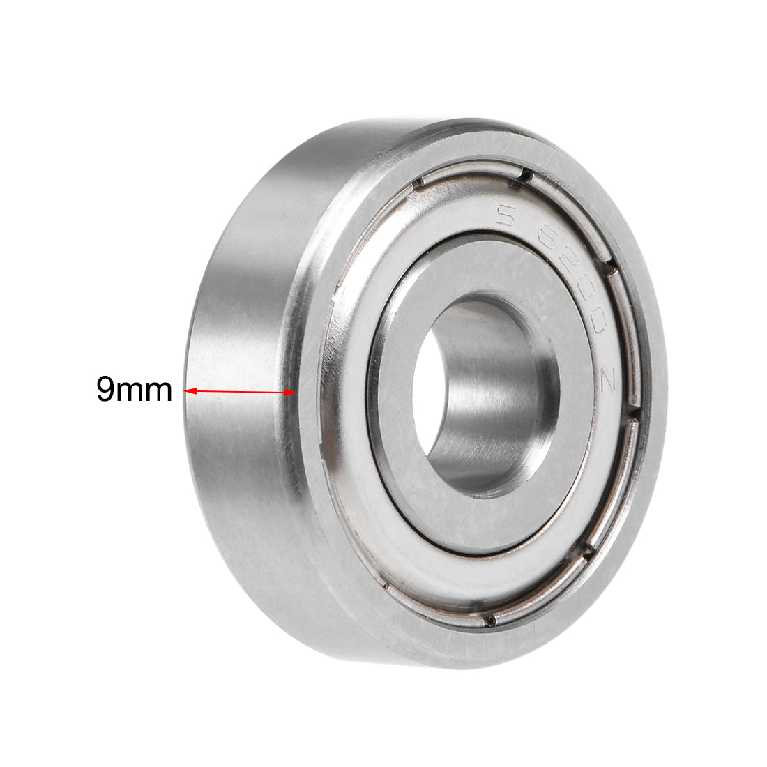 uxcell Uxcell S6200ZZ Stainless Steel Ball Bearing 10x30x9mm Double Shielded 6200Z Bearings