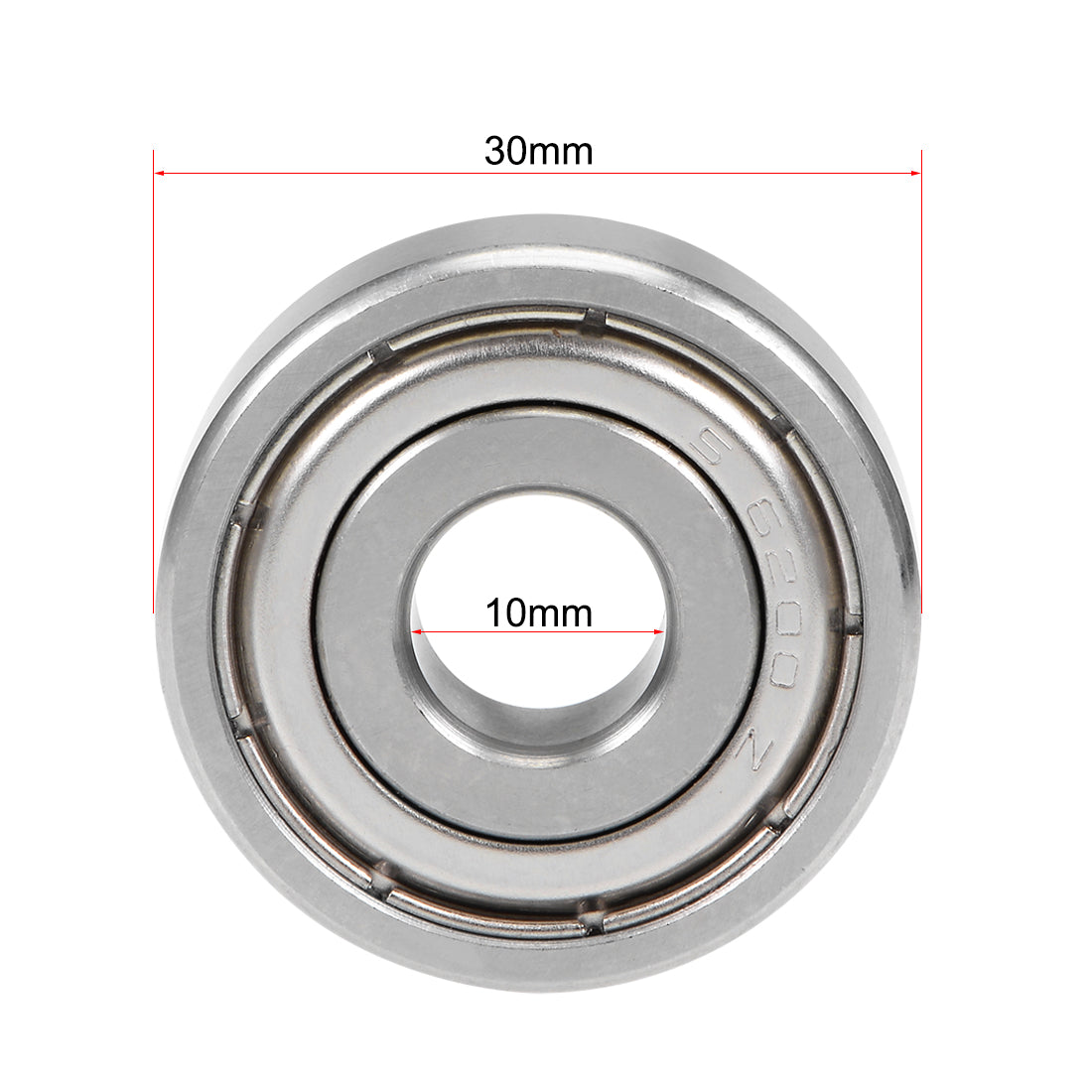 uxcell Uxcell S6200ZZ Stainless Steel Ball Bearing 10x30x9mm Double Shielded 6200Z Bearings