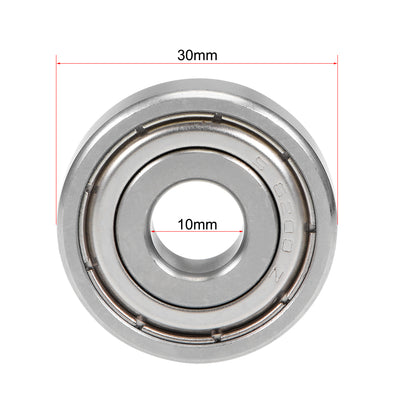 Harfington Uxcell S6200ZZ Stainless Steel Ball Bearing 10x30x9mm Double Shielded 6200Z Bearings