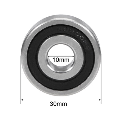 Harfington Uxcell S6200-2RS Stainless Steel Ball Bearing 10x30x9mm Double Sealed 6200RS Bearings