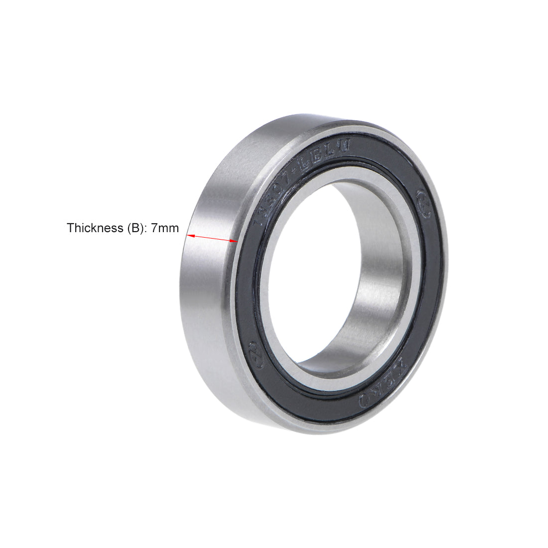 uxcell Uxcell MR18307-2RS Deep Groove Ball Bearing 18x30x7mm Double Sealed Chrome Bearings
