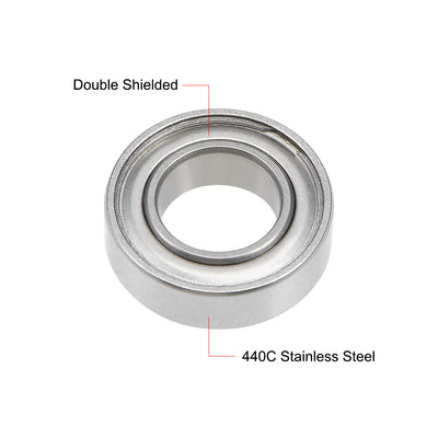 Harfington Uxcell S689ZZ Stainless Steel Ball Bearing 9x17x5mm Double Shielded 689Z Bearings